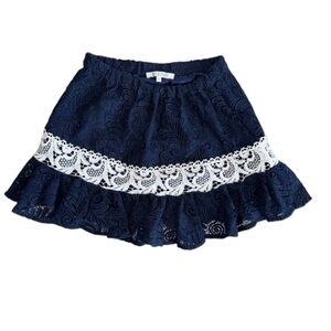 Alexis Navy Blue Lace Mini Shirt Women’s Size Small